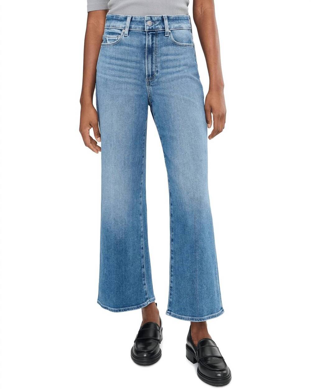 NEW PAIGE women's anessa wide leg jean with 3/8" hem in vino vibes